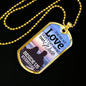 Memorial Necklace Beside Us Stainless Steel or 18k Gold Dog Tag 24" Chain-Express Your Love Gifts