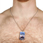 Memorial Necklace Beside Us Stainless Steel or 18k Gold Dog Tag 24" Chain-Express Your Love Gifts