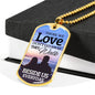 Memorial Necklace Beside Us Stainless Steel or 18k Gold Dog Tag 24" Chain-Express Your Love Gifts