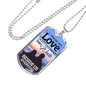 Memorial Necklace Beside Us Stainless Steel or 18k Gold Dog Tag 24" Chain-Express Your Love Gifts