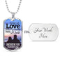 Memorial Necklace Beside Us Stainless Steel or 18k Gold Dog Tag 24" Chain-Express Your Love Gifts