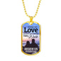 Memorial Necklace Beside Us Stainless Steel or 18k Gold Dog Tag 24" Chain-Express Your Love Gifts
