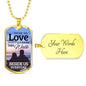 Memorial Necklace Beside Us Stainless Steel or 18k Gold Dog Tag 24" Chain-Express Your Love Gifts