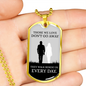 Memorial Necklace Everyday Stainless Steel or 18k Gold Dog Tag 24" Chain-Express Your Love Gifts