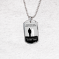 Memorial Necklace Everyday Stainless Steel or 18k Gold Dog Tag 24" Chain-Express Your Love Gifts