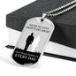 Memorial Necklace Everyday Stainless Steel or 18k Gold Dog Tag 24" Chain-Express Your Love Gifts