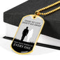 Memorial Necklace Everyday Stainless Steel or 18k Gold Dog Tag 24" Chain-Express Your Love Gifts