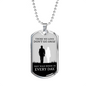 Memorial Necklace Everyday Stainless Steel or 18k Gold Dog Tag 24" Chain-Express Your Love Gifts