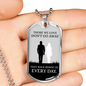 Memorial Necklace Everyday Stainless Steel or 18k Gold Dog Tag 24" Chain-Express Your Love Gifts