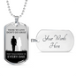 Memorial Necklace Everyday Stainless Steel or 18k Gold Dog Tag 24" Chain-Express Your Love Gifts