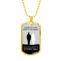 Memorial Necklace Everyday Stainless Steel or 18k Gold Dog Tag 24" Chain-Express Your Love Gifts