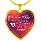 Memorial Remembrance Necklace Stainless Steel or 18k Gold Heart Pendant 18-22"-Express Your Love Gifts