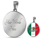 Mexican Princess Circle Pendant Necklace Stainless Steel or 18k Gold 18-22" - Express Your Love Gifts