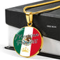 Mexican Princess Circle Pendant Necklace Stainless Steel or 18k Gold 18-22" - Express Your Love Gifts