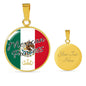 Mexican Princess Circle Pendant Necklace Stainless Steel or 18k Gold 18-22" - Express Your Love Gifts