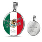 Mexican Princess Circle Pendant Necklace Stainless Steel or 18k Gold 18-22" - Express Your Love Gifts