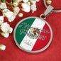 Mexican Princess Circle Pendant Necklace Stainless Steel or 18k Gold 18-22" - Express Your Love Gifts