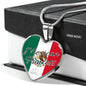 Mexican Princess Necklace Stainless Steel or 18k Gold Heart Pendant 18-22'' - Express Your Love Gifts
