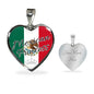 Mexican Princess Necklace Stainless Steel or 18k Gold Heart Pendant 18-22'' - Express Your Love Gifts