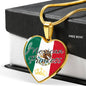 Mexican Princess Necklace Stainless Steel or 18k Gold Heart Pendant 18-22'' - Express Your Love Gifts