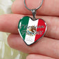 Mexican Princess Necklace Stainless Steel or 18k Gold Heart Pendant 18-22'' - Express Your Love Gifts
