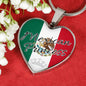 Mexican Princess Necklace Stainless Steel or 18k Gold Heart Pendant 18-22'' - Express Your Love Gifts