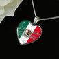 Mexican Princess Necklace Stainless Steel or 18k Gold Heart Pendant 18-22'' - Express Your Love Gifts