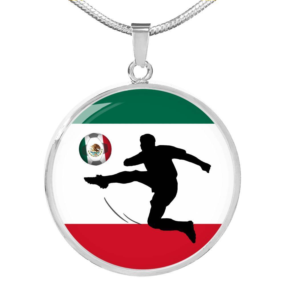 Mexico Circle Necklace Stainless Steel or 18k Gold 18-22" - Express Your Love Gifts