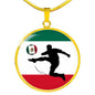 Mexico Circle Necklace Stainless Steel or 18k Gold 18-22" - Express Your Love Gifts