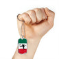 Mexico Flag And Futbol/Soccer Necklace Stainless Steel or 18k Gold Dog Tag 24" Chain-Express Your Love Gifts