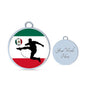 Mexico Flag And Futbol/Soccer Stainless Steel or 18k Gold Circle Bangle Bracelet - Express Your Love Gifts