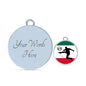 Mexico Flag And Futbol/Soccer Stainless Steel or 18k Gold Circle Bangle Bracelet - Express Your Love Gifts