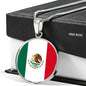Mexico Flag Necklace Mexico Flag Circle Pendant Stainless Steel or 18k Gold 18-22" - Express Your Love Gifts