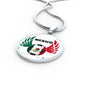 Mexico Futbol/Soccer Circle Necklace Stainless Steel or 18k Gold 18-22" - Express Your Love Gifts