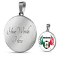 Mexico Futbol/Soccer Circle Necklace Stainless Steel or 18k Gold 18-22" - Express Your Love Gifts