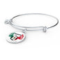Mexico Futbol/Soccer Stainless Steel or 18k Gold Circle Bangle Bracelet - Express Your Love Gifts