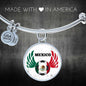 Mexico Futbol/Soccer Stainless Steel or 18k Gold Circle Bangle Bracelet - Express Your Love Gifts