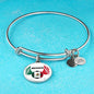 Mexico Futbol/Soccer Stainless Steel or 18k Gold Circle Bangle Bracelet - Express Your Love Gifts