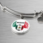 Mexico Futbol/Soccer Stainless Steel or 18k Gold Circle Bangle Bracelet - Express Your Love Gifts