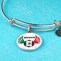Mexico Futbol/Soccer Stainless Steel or 18k Gold Circle Bangle Bracelet - Express Your Love Gifts