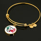 Mexico Futbol/Soccer Stainless Steel or 18k Gold Circle Bangle Bracelet - Express Your Love Gifts