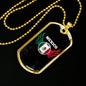 Mexico World Futbol/Soccer Necklace Stainless Steel or 18k Gold Dog Tag 24" Chain-Express Your Love Gifts