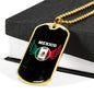 Mexico World Futbol/Soccer Necklace Stainless Steel or 18k Gold Dog Tag 24" Chain-Express Your Love Gifts