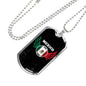 Mexico World Futbol/Soccer Necklace Stainless Steel or 18k Gold Dog Tag 24" Chain-Express Your Love Gifts