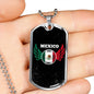 Mexico World Futbol/Soccer Necklace Stainless Steel or 18k Gold Dog Tag 24" Chain-Express Your Love Gifts