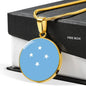 Micronesia Flag Necklace Micronesia Flag Stainless Steel or 18k Gold 18-22" - Express Your Love Gifts