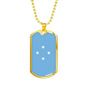 Micronesia Flag Necklace Micronesia Flag Stainless Steel or 18k Gold Dog Tag 24" - Express Your Love Gifts