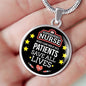 Mighty Nurse Gift Circle Necklace Stainless Steel or 18k Gold 18-22"-Express Your Love Gifts