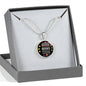 Mighty Nurse Gift Circle Necklace Stainless Steel or 18k Gold 18-22"-Express Your Love Gifts