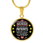 Mighty Nurse Gift Circle Necklace Stainless Steel or 18k Gold 18-22"-Express Your Love Gifts